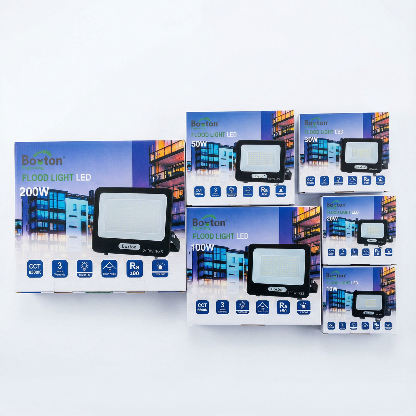 Baxton LED Floodlight 10w-200w (6500k)