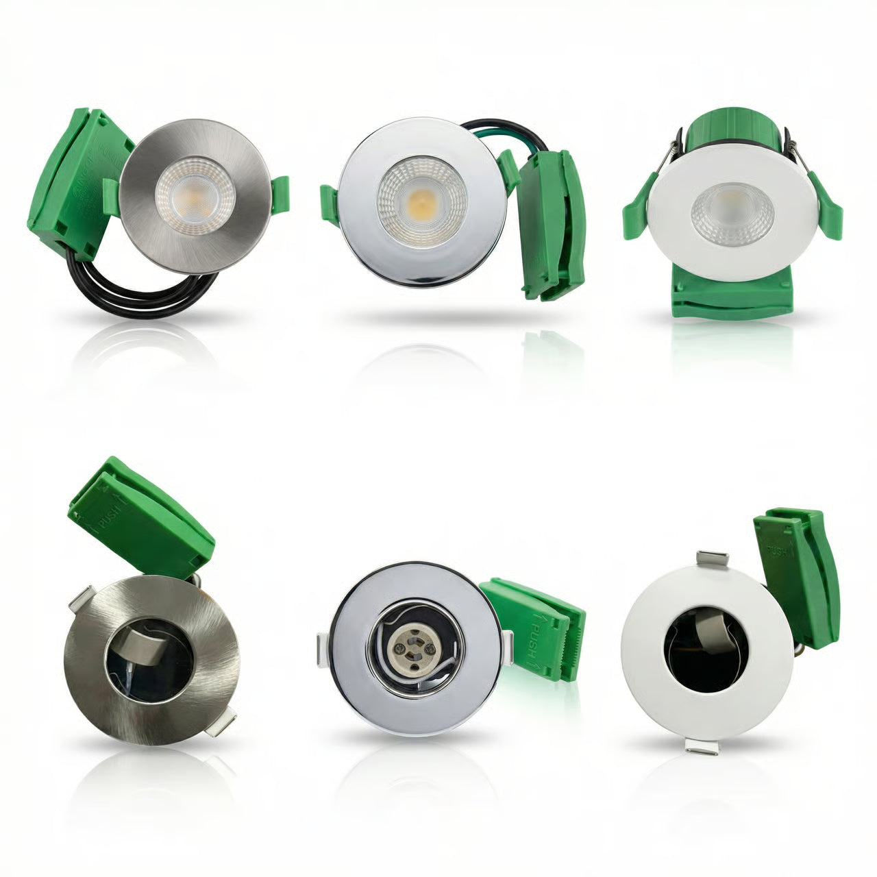 Baxton LED Fire-Rated Push-Fit Downlight (5.5/7.5w, 3CCT, Dimmable) IP65