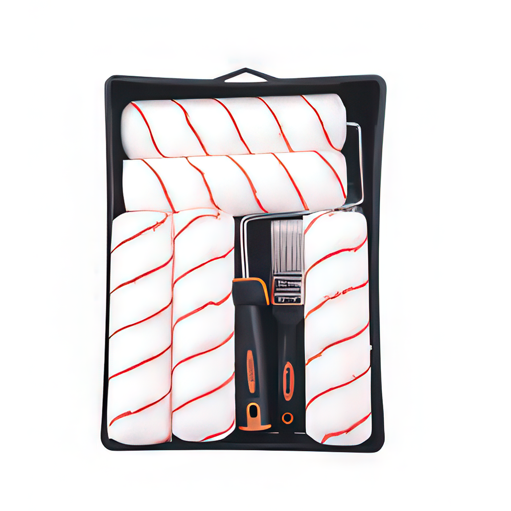 Finder 8-Piece Paint Roller & Brush Set  (9" Roller + Tray)