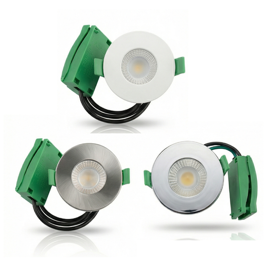 Baxton LED Fire-Rated Push-Fit Downlight (5.5/7.5w, 3CCT, Dimmable) IP65