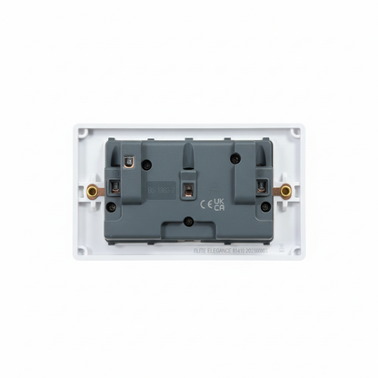 13A Double Switched Socket DP White | Elite Elegance