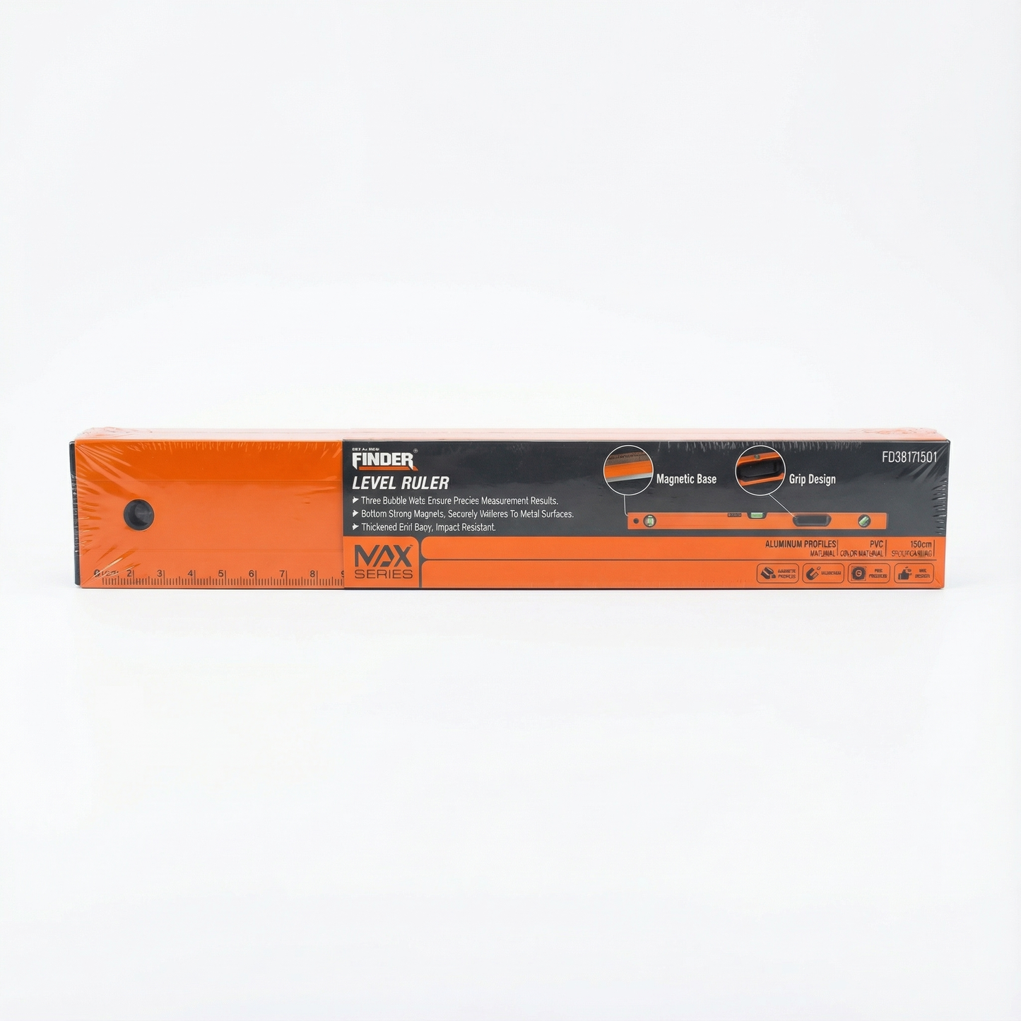 Finder Magnetic Spirit Level | 1m 1.5m 2m | Heavy Duty Level | Trade & DIY