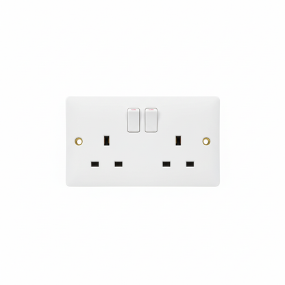 13A Double Switched Socket DP White | Elite Elegance