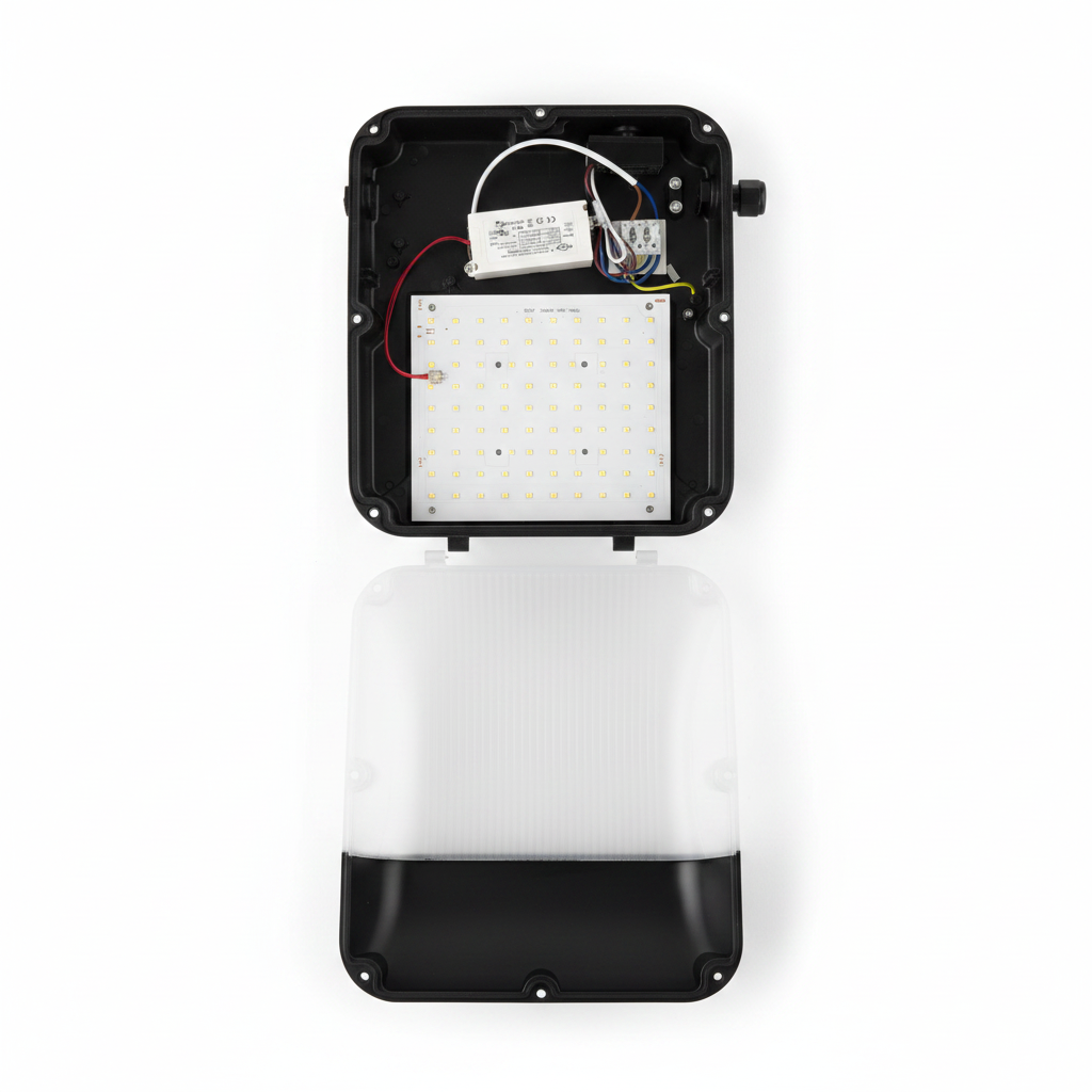 30W LED Commercial Bulkhead Light With Photocell Sensor 4000k IP65 Black | Baxton