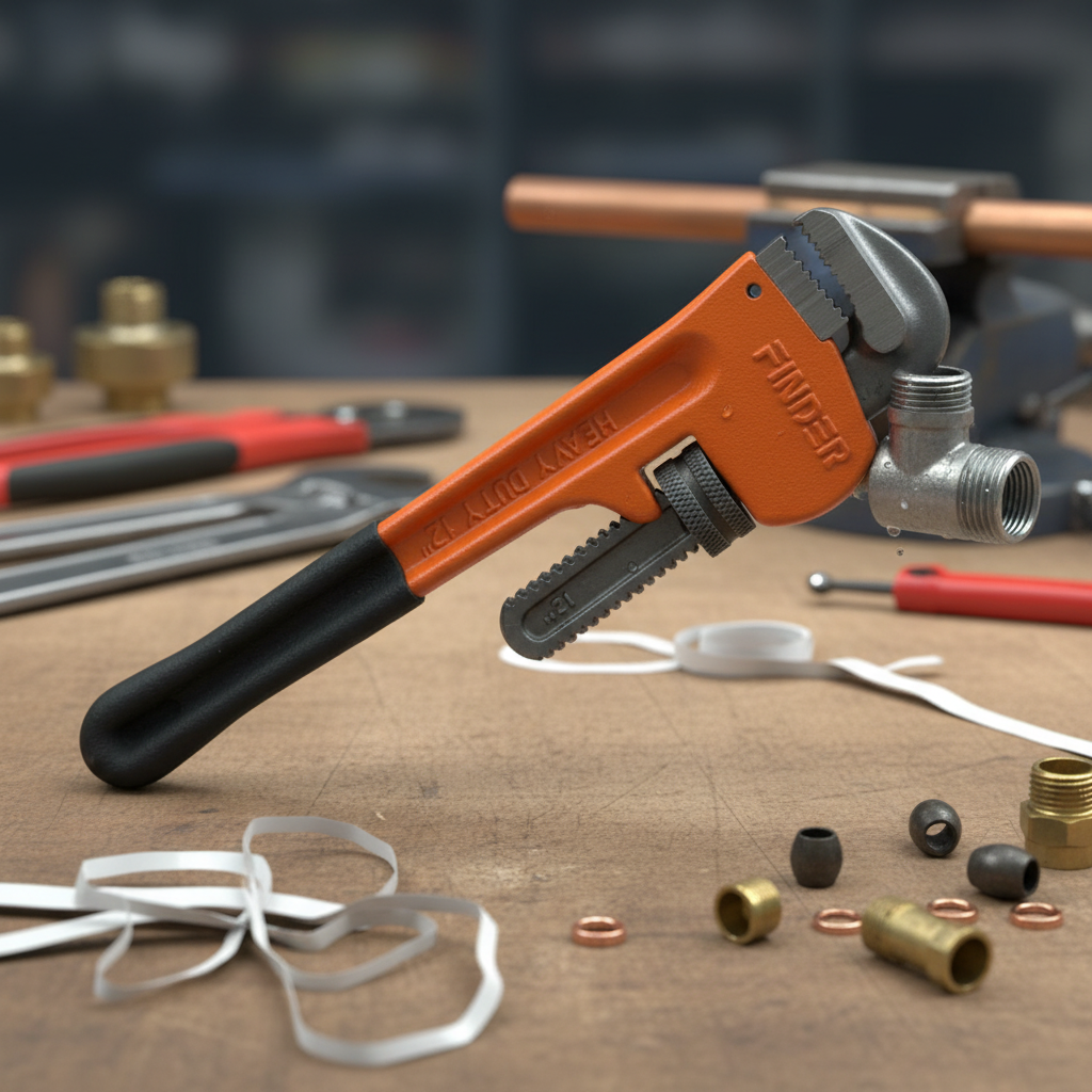 Finder Heavy Duty Pipe Wrench  12" 18"