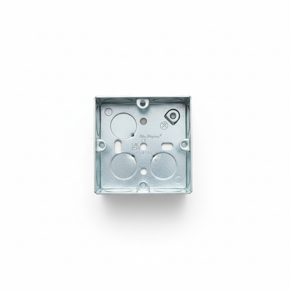 1 Gang Metal Back Box 35mm Adjustable Lug | Elite Elegance