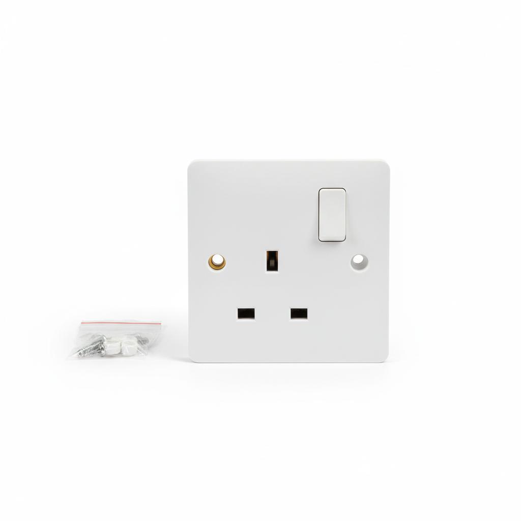 13A Single Switched Socket DP White | Elite Elegance