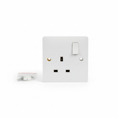 13A Single Switched Socket DP White | Elite Elegance