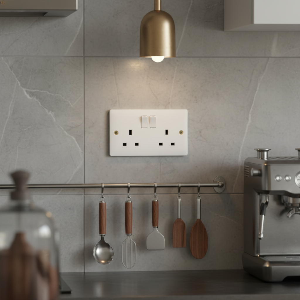 13A Double Switched Socket DP White | Elite Elegance