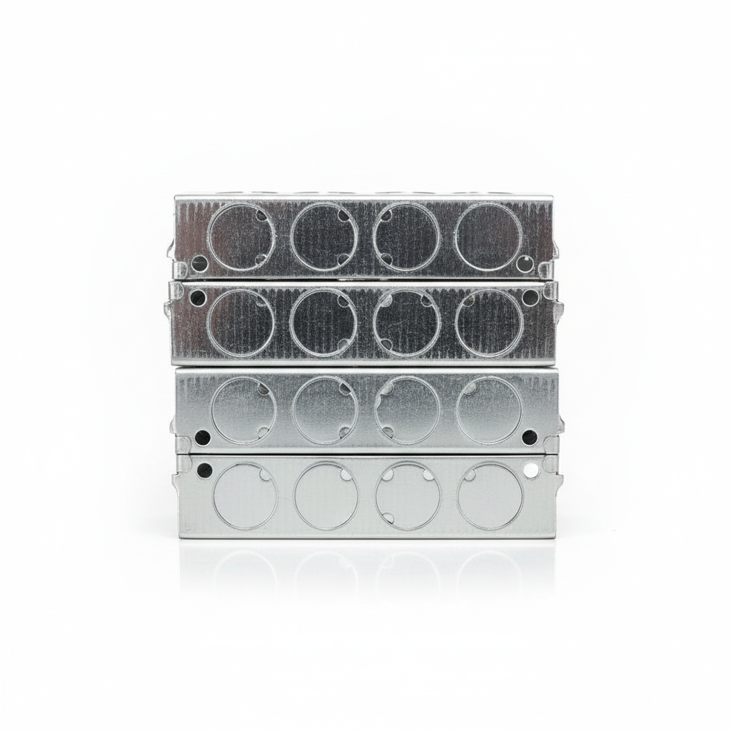 2 Gang Metal Back Box 25mm Adjustable Lug | Elite Elegance