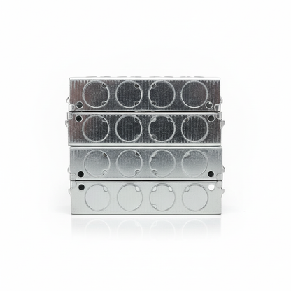 2 Gang Metal Back Box 25mm Adjustable Lug | Elite Elegance