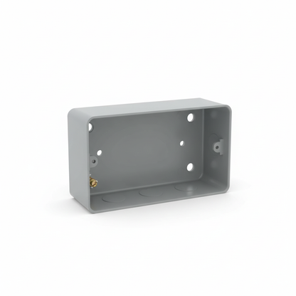 13A 2 Gang Metal Clad Switched Socket DP | Elite Elegance