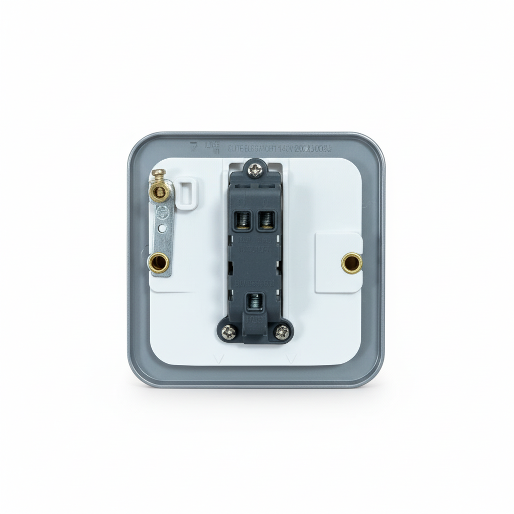 1 Gang 2 Way Metal Clad Light Switch 10AX | Elite Elegance