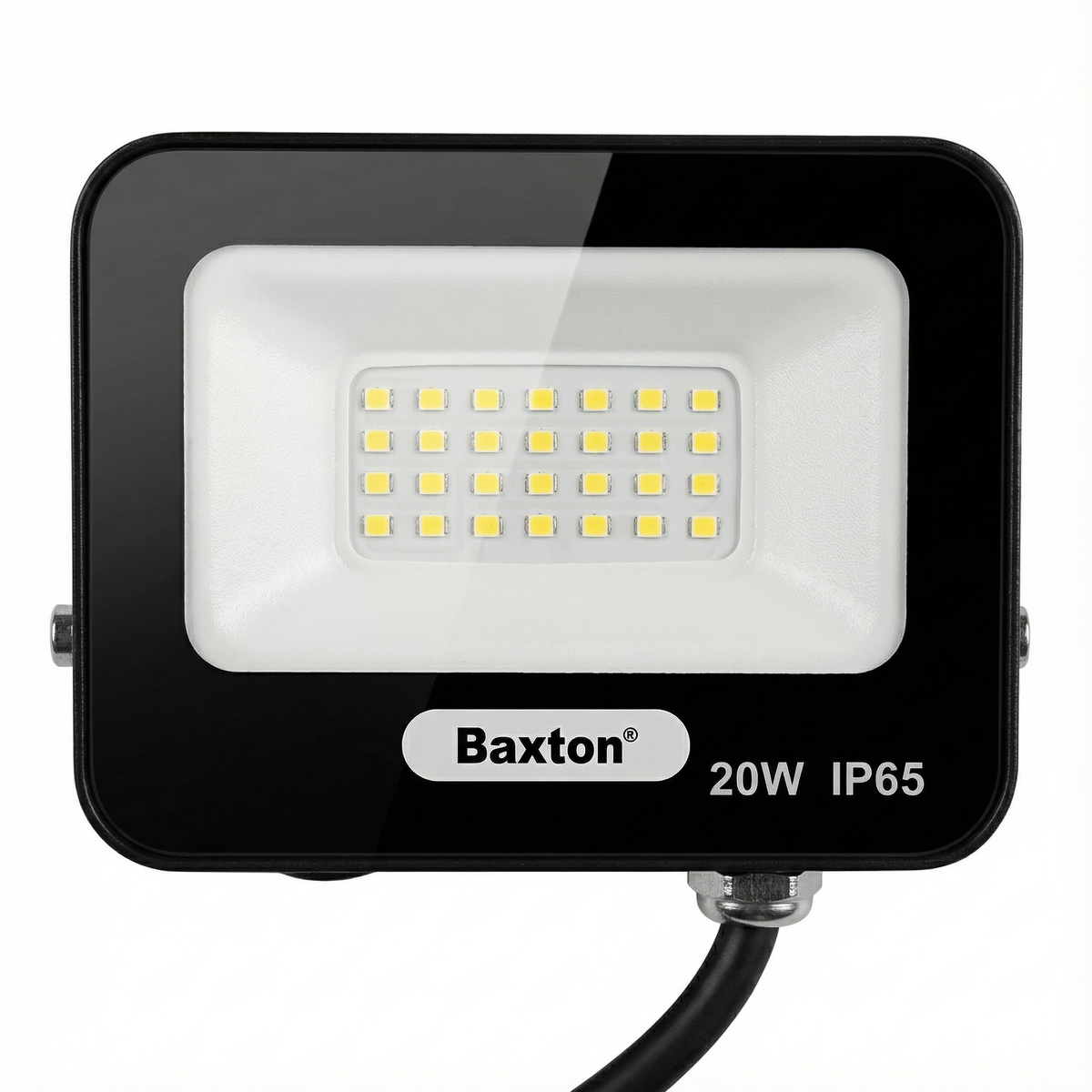 Baxton 20W LED Floodlights 6500K Daylight White (100lm/w) IP65 | Trade Carton (20pcs)