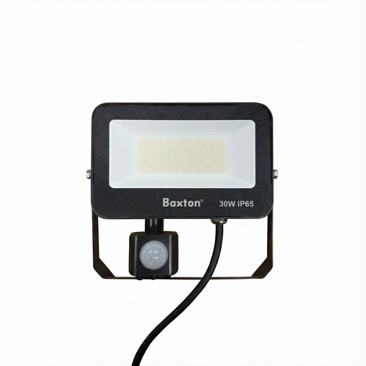 Baxton 30W LED Floodlight With PIR Sensor 3CCT IP65 Outdoor Security Light