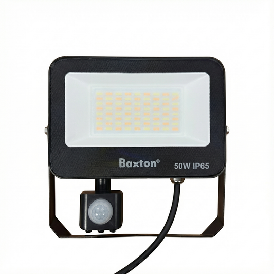Baxton 50W LED Floodlight With PIR Sensor 3CCT IP65 Outdoor Security Light