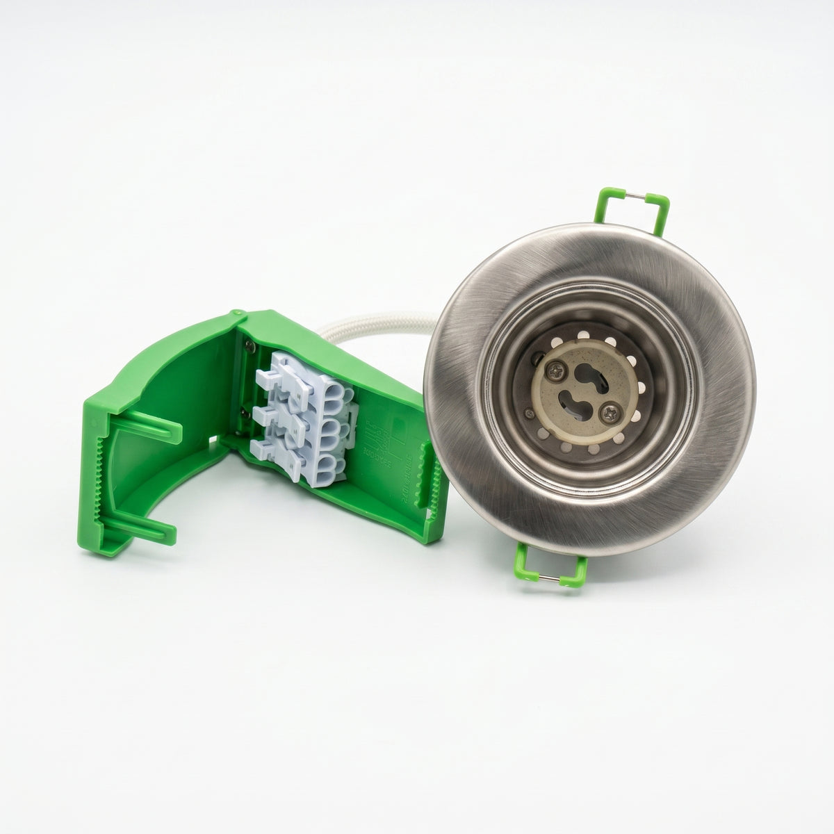 Baxton Essential Fire Rated GU10 Downlight Satin Nickel