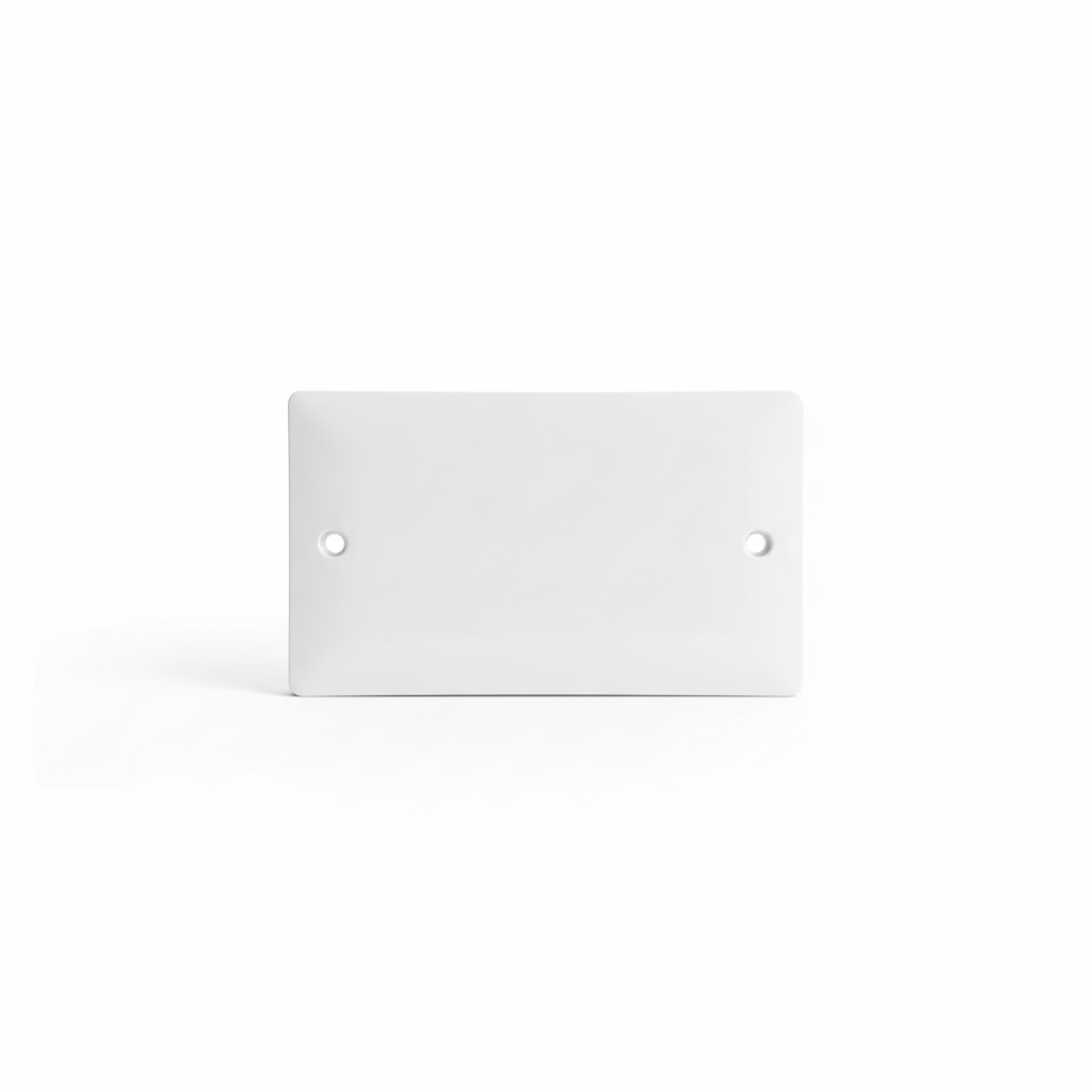 2 Gang Blank Plate White | Elite Elegance