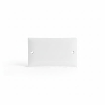 2 Gang Blank Plate White | Elite Elegance