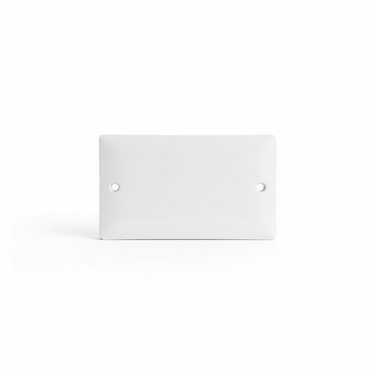 2 Gang Blank Plate White | Elite Elegance