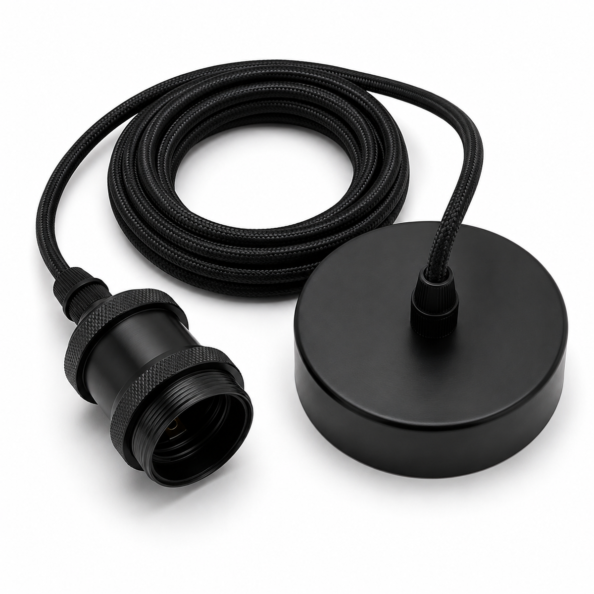 Decorative E27 Pendant Light Set Matte Black | Baxton