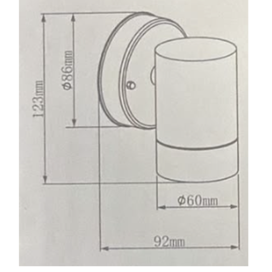 GU10 Outdoor Wall Light Downlight IP44 Grey | Baxton
