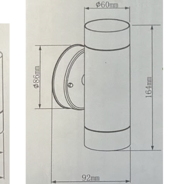 GU10 Outdoor Wall Light Up & Down IP44 Stainless Steel | Baxton