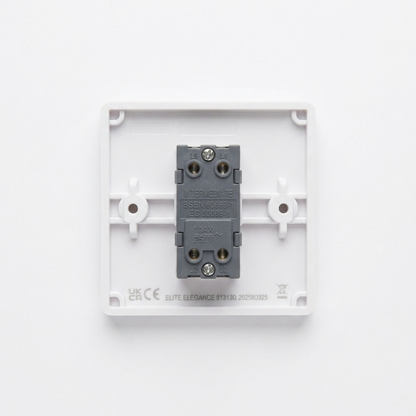 Elite Elegance Intermediate Light Switch 10AX White – Trade Carton (50 Pack)