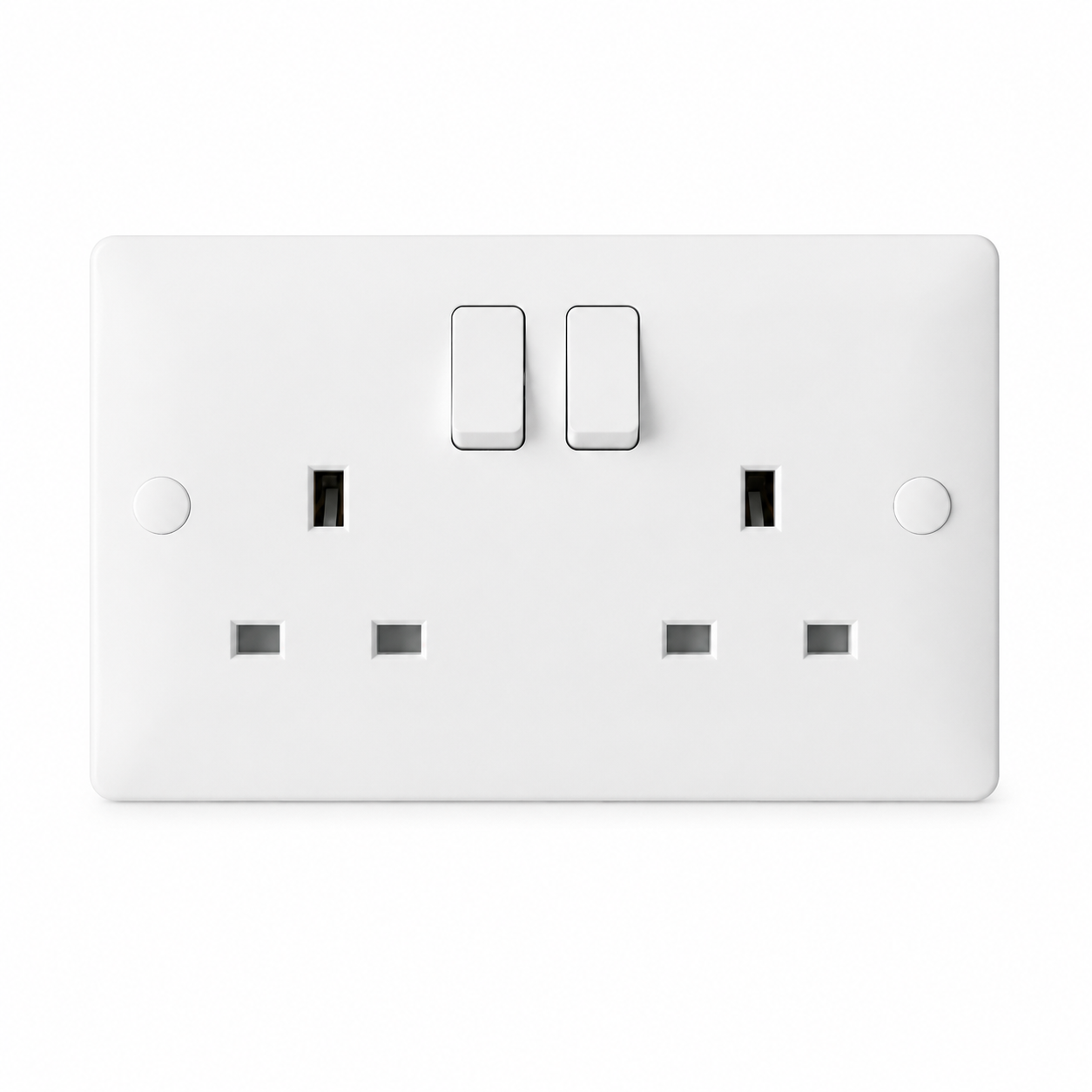 13A Double Switched Socket DP White | Elite Elegance