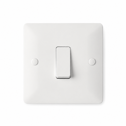 Elite Elegance Intermediate Light Switch 10AX White – Trade Carton (50 Pack)