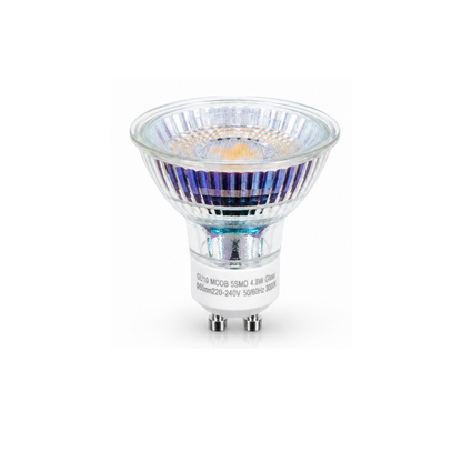 Baxton GU10 LED Bulbs Warm White 3000K 4.8W Glass – 10 Pack