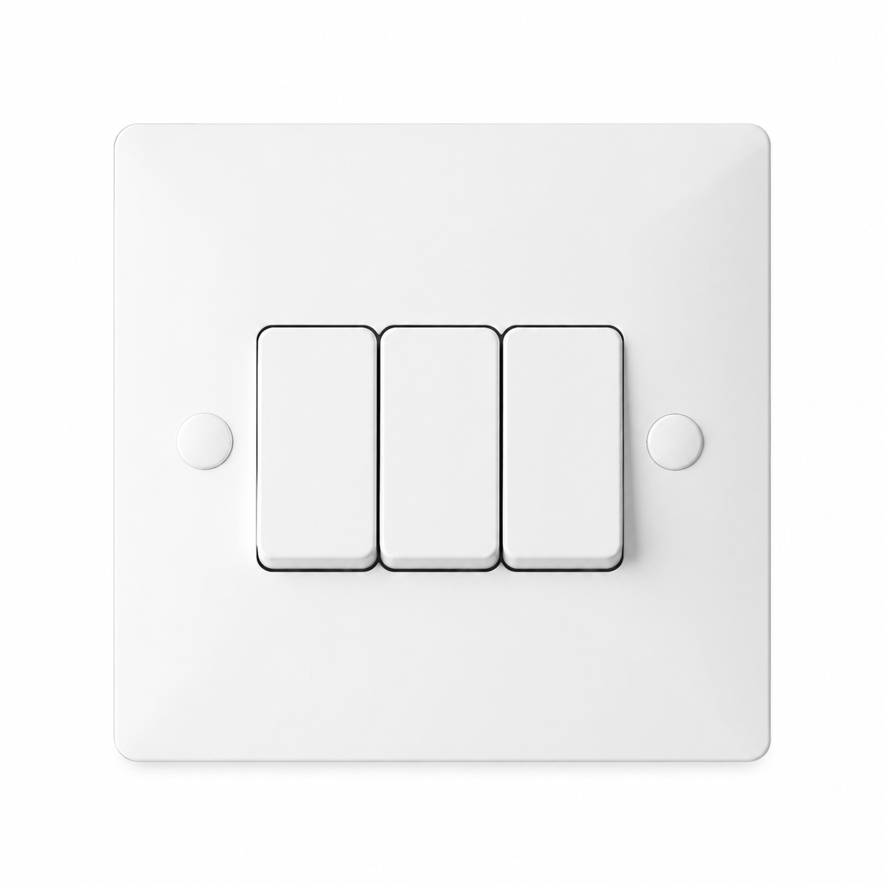 Elite Elegance 3 Gang 2 Way Light Switch 10AX White – Installer Pack (20 Pack)