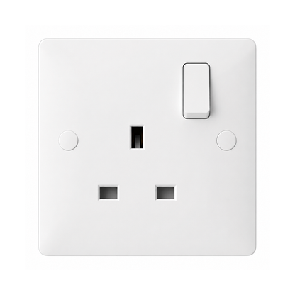 13A Single Switched Socket DP White | Elite Elegance