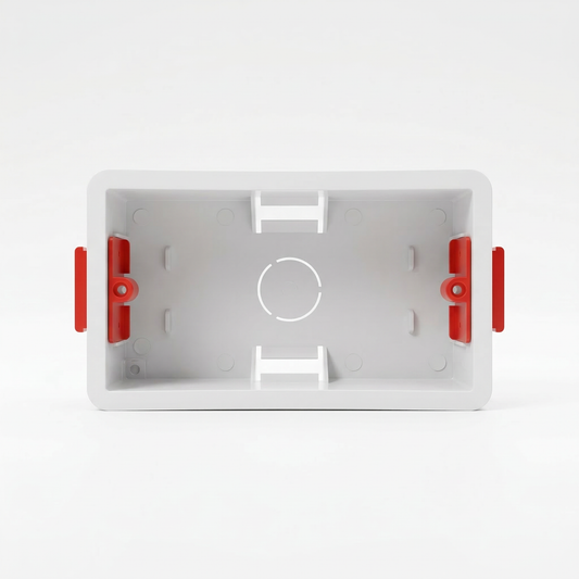 Elite Elegance 2 Gang Dry Lining Back Box 38mm Knockout Pattress Box