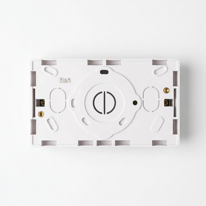 2 Gang Surface Pattress Box 35mm White | Elite Elegance