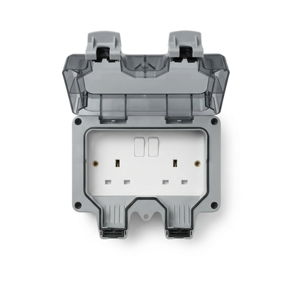 Elite Elegance Waterproof Outdoor Socket IP66 – 1 Gang / 2 Gang Switched 13A