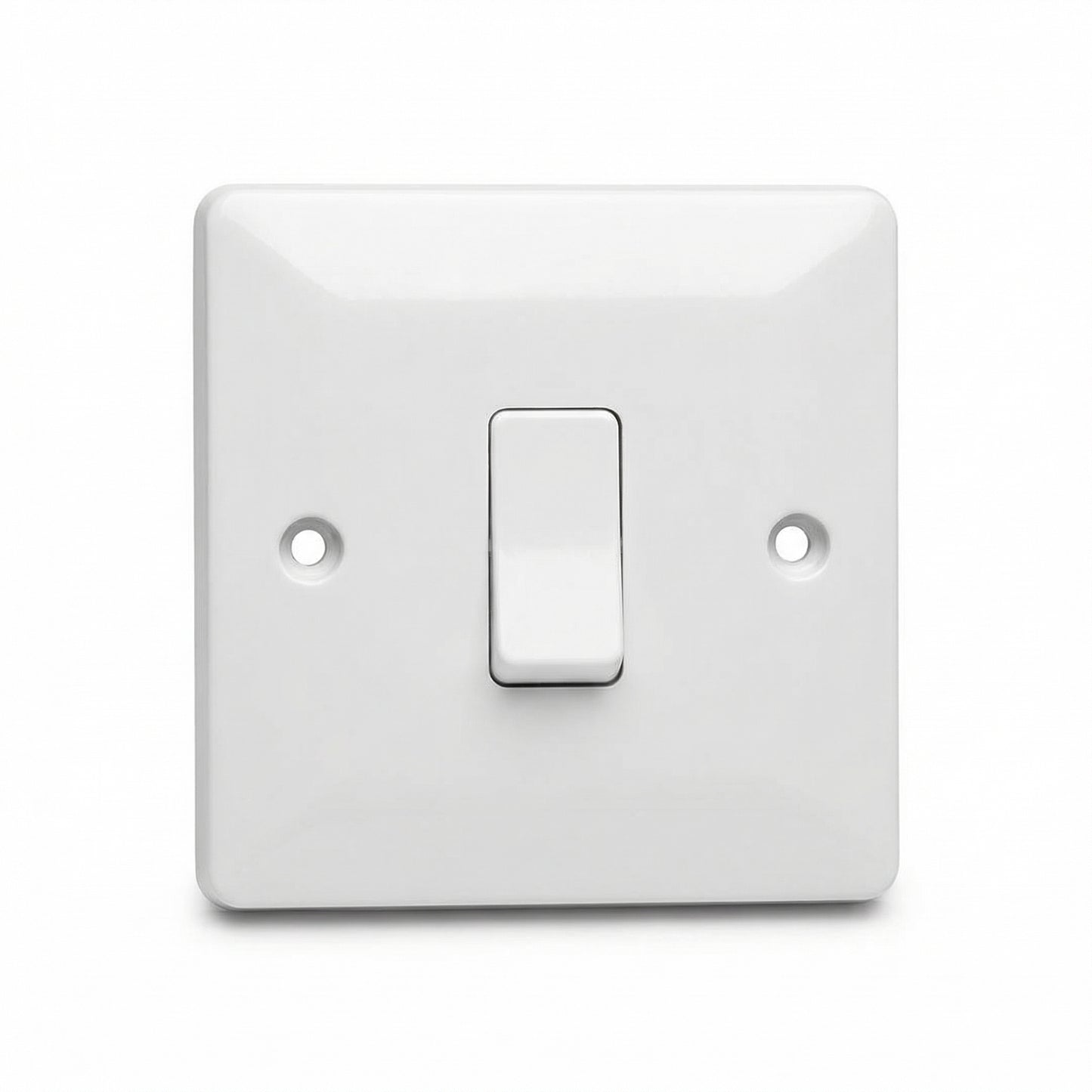 Elite Elegance 1 Gang 2 Way Light Switch 10AX White – Trade Carton (50 Pack)