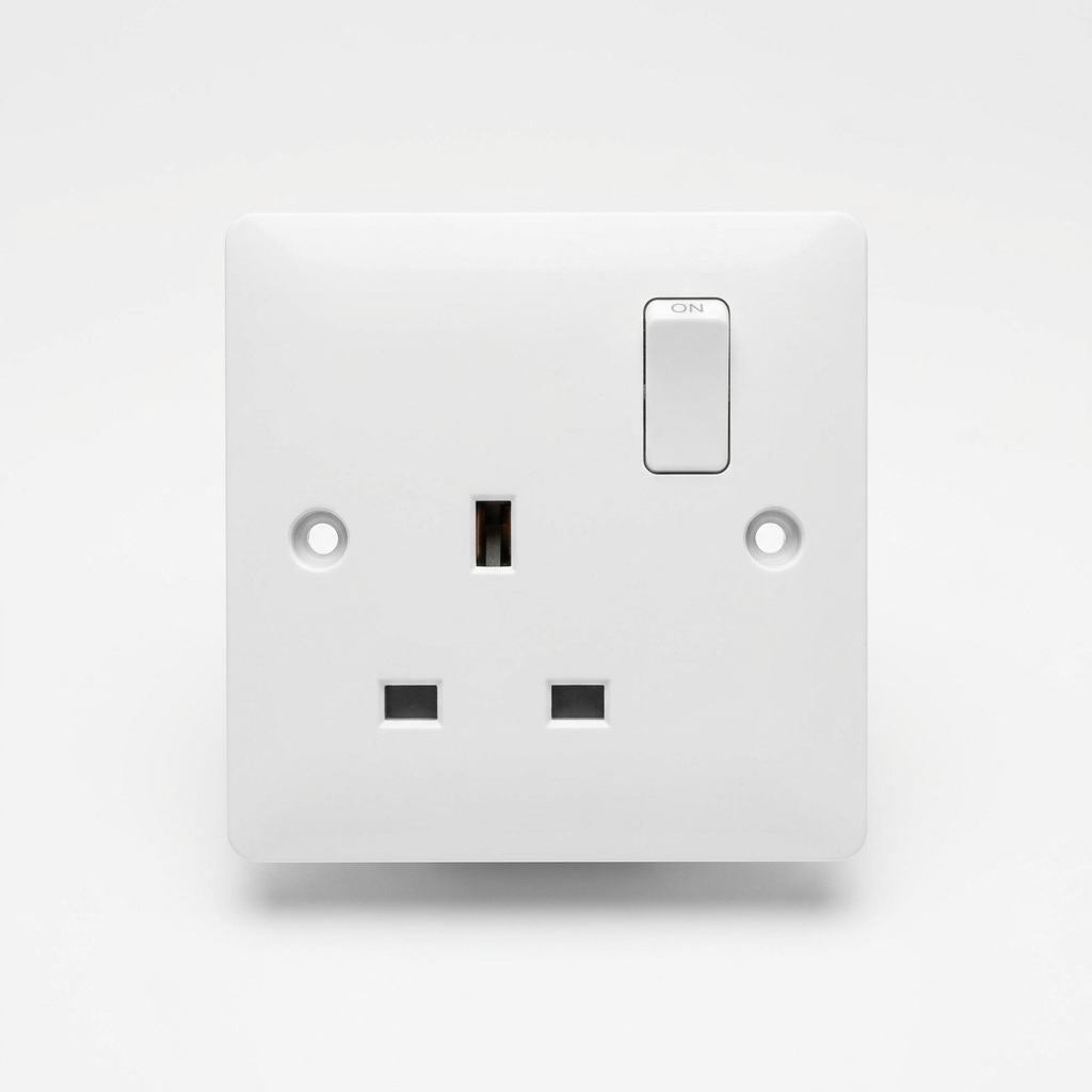 13A Single Switched Socket DP White | Elite Elegance