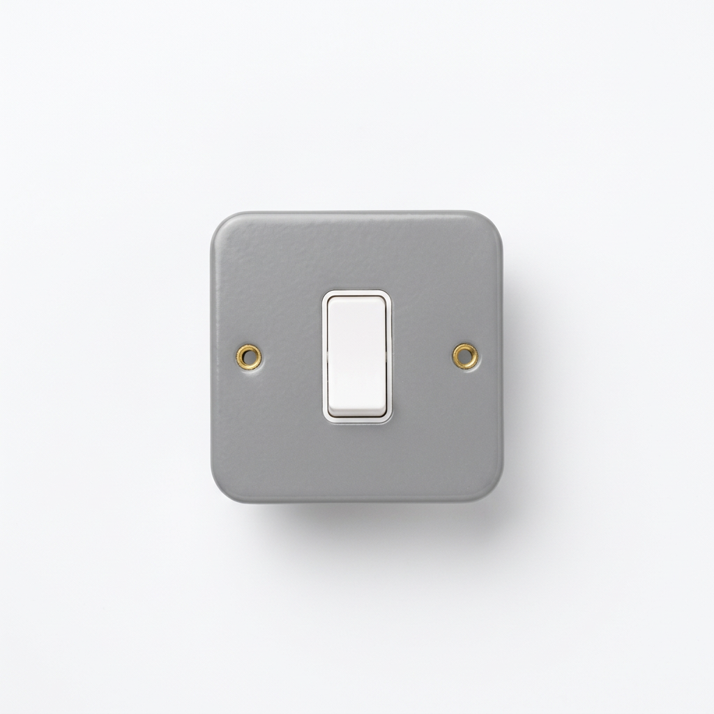 1 Gang 2 Way Metal Clad Light Switch 10AX | Elite Elegance