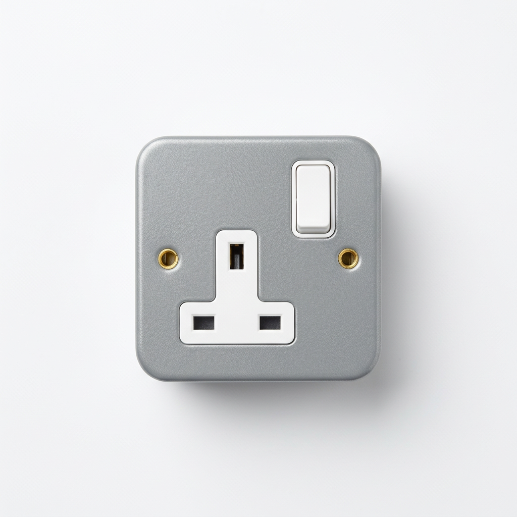 13A 1 Gang Metal Clad Switched Socket DP | Elite Elegance