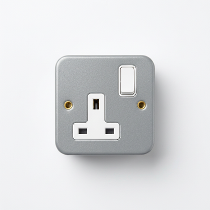 13A 1 Gang Metal Clad Switched Socket DP | Elite Elegance