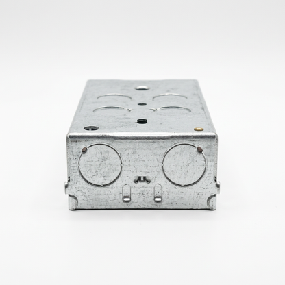 2 Gang Metal Back Box 35mm Adjustable Lug | Elite Elegance