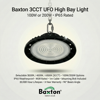 Baxton UFO LED High Bay Light 100W / 200W 3CCT IP65