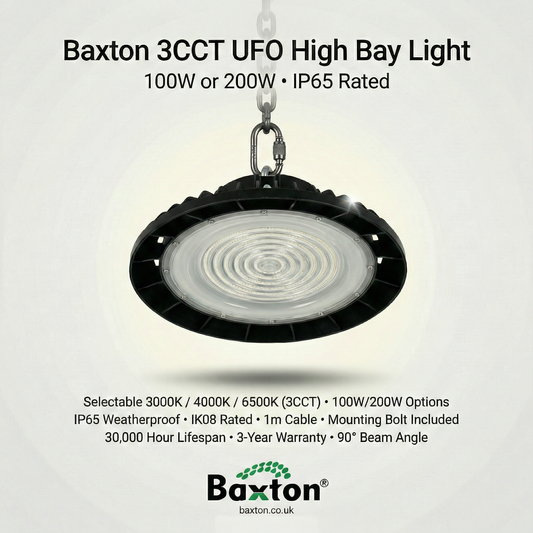 Baxton UFO LED High Bay Light 100W / 200W 3CCT IP65