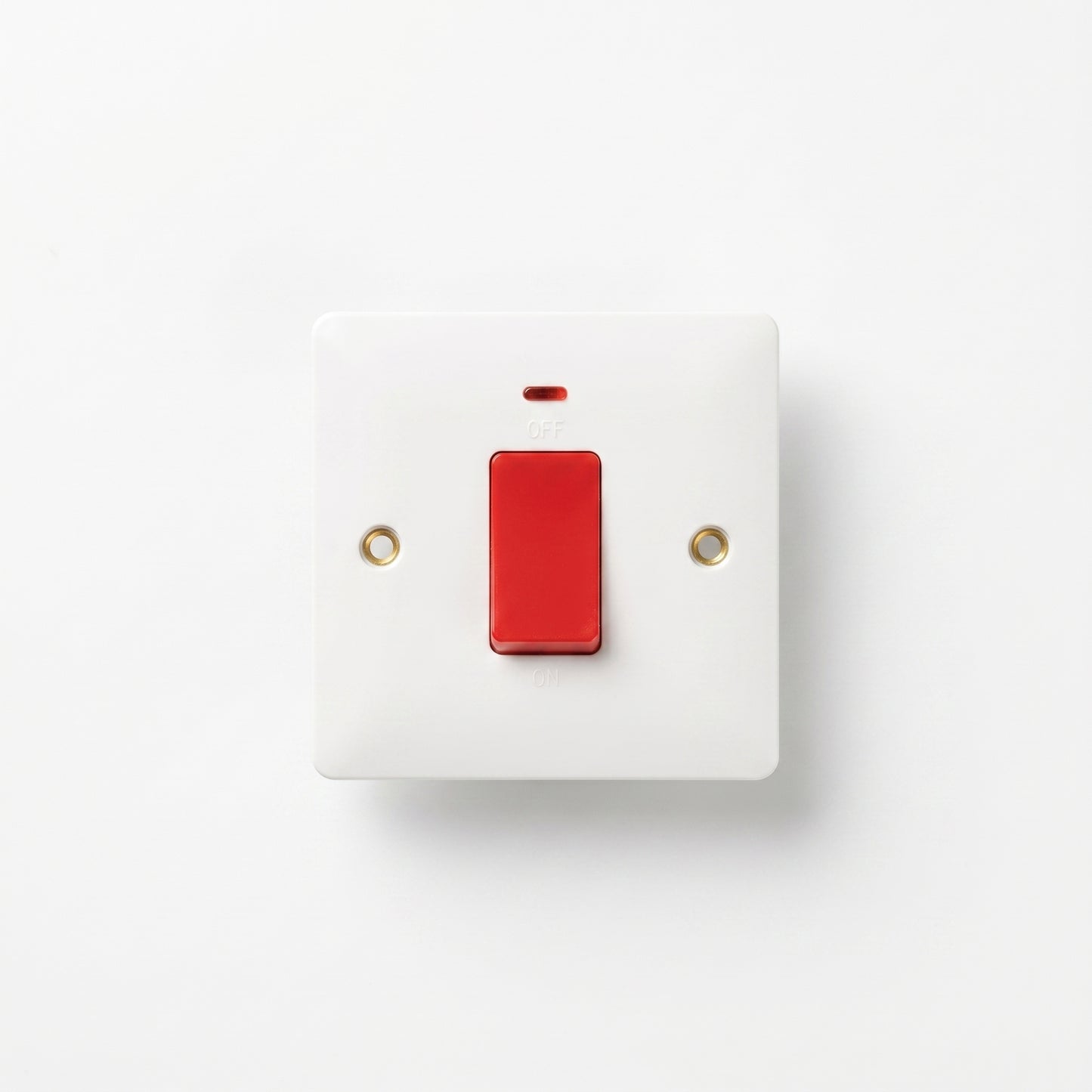 45A Double Pole Switch With Neon White | Elite Elegance