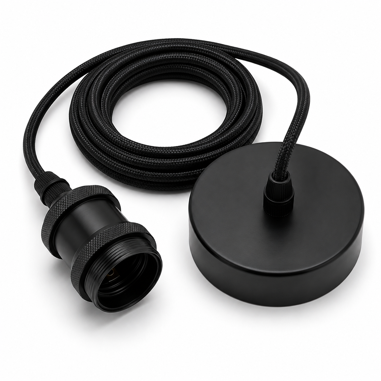 Decorative E27 Pendant Light Set Matte Black | Baxton