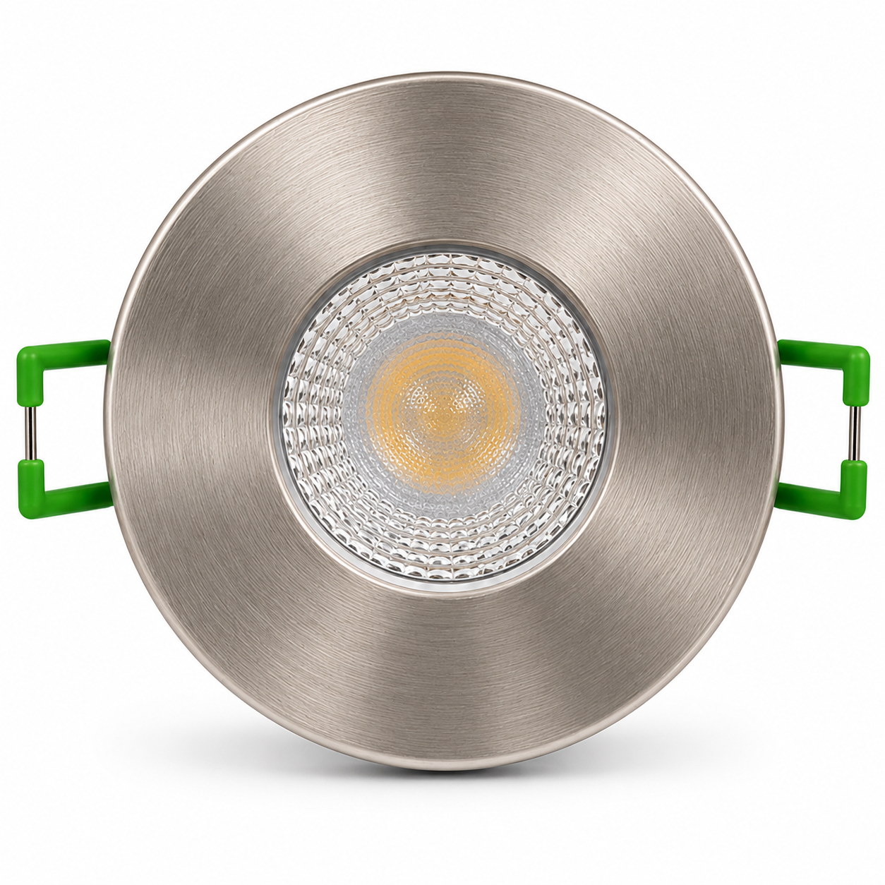 Baxton Pro Fire Rated LED Downlight Satin Nickel IP65 3CCT Dimmable 5.5W/7.5W