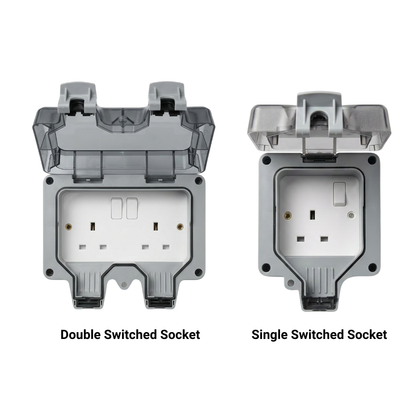 Elite Elegance Waterproof Outdoor Socket IP66 – 1 Gang / 2 Gang Switched 13A
