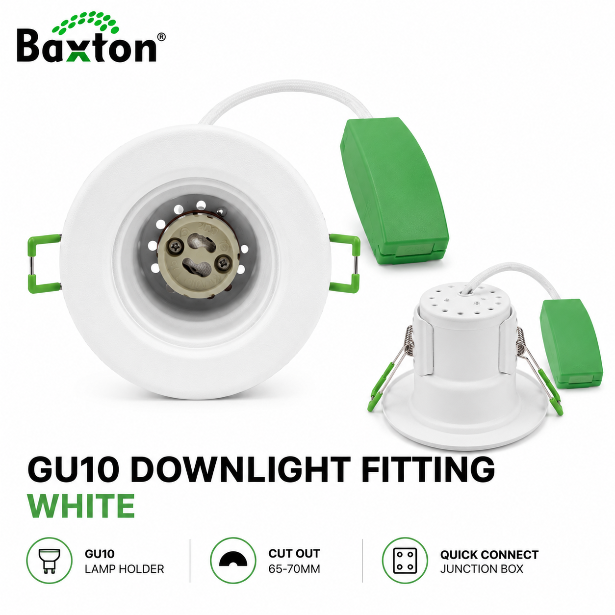 Baxton Essential Fire Rated GU10 Downlight White